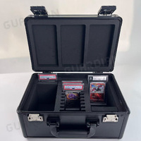 Boîte de rangement pour cartes en alliage d'aluminium avec fenêtre de visualisation et serrure TSA, étui pour cartes de jeu et cartes à collectionner