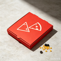 Boîtes à pizza rouges personnalisées en gros avec logo, laminées mates, gaufrées, portables, résistantes à l'huile, empilables et écologiques