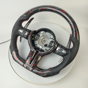 Volante Deportivo de Cuero de Alto Rendimiento para <span class=keywords><strong>BMW</strong></span> Serie M F30 F32 F10 X5 X4 X3 X6 Incluyendo F20 F07 F01 E46 E60 E90 M3 M4 M5 <span class=keywords><strong>M7</strong></span> - Product Image 3