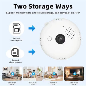 3MP鱼眼360 VR全景IP闭路电视无线摄像头，带夜视和运动检测的高清智能保姆摄像头 - Product Image 6