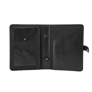 Bán buôn biểu tượng tùy chỉnh cuộc họp kinh doanh 5 khe cắm thẻ A4 đen PU kế hoạch giả da da danh mục đầu tư tổ chức - Product Image 2