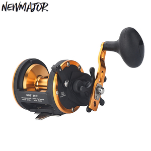 NEWMAJOR Moulinet de pêche à la traîne droitier 10kg 3 + 1BB 6.0:1 Coupe en fil métallique pour bateau et pêche en mer Matière plastique - Product Image 1