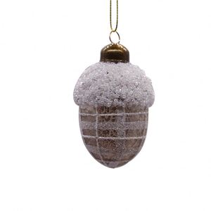Décorations de fête de Noël en verre peint à la main, ornements en forme de pomme de pin, fournis directement par l'usine - Product Image 4