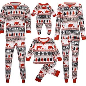2025 européen américain eBay nouvelle impression de noël famille correspondant à manches longues pyjama ensemble vêtements de maison - Product Image 3