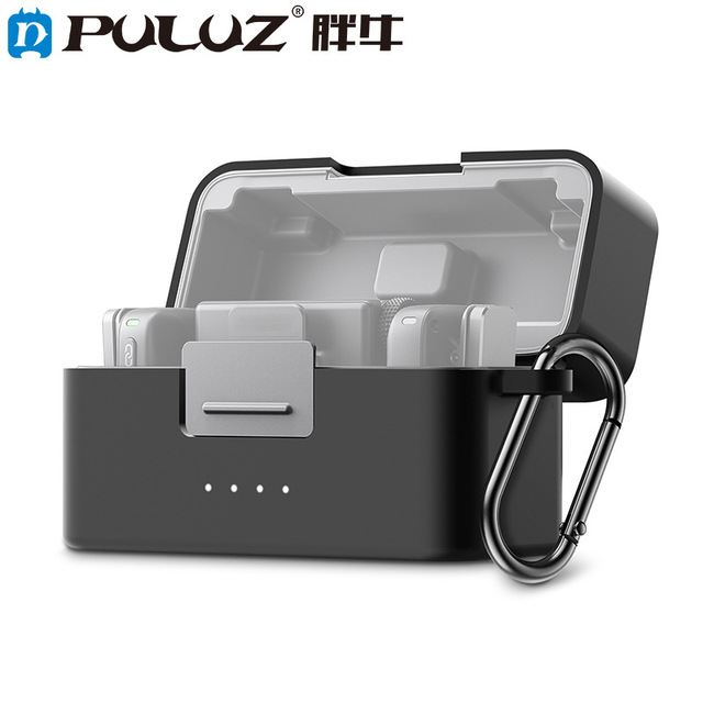 PULUZ Dustproof and Shock-Damping Silicone Protective Case for DJI Mic Mini Microphone Charging Case