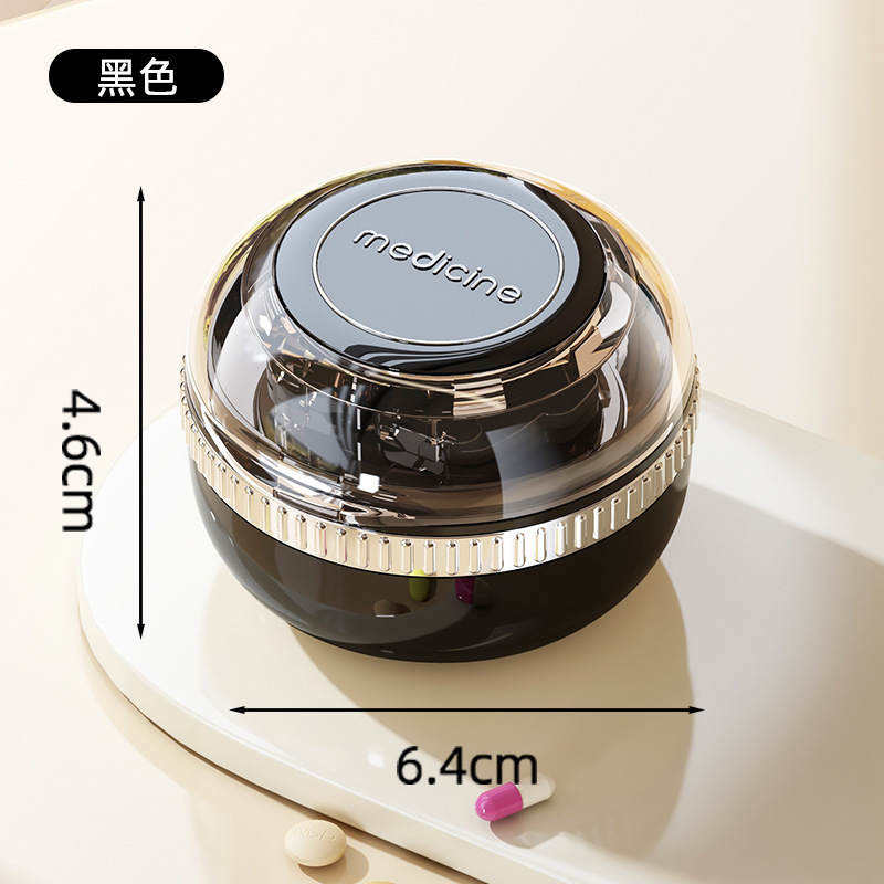 Herb Cutter - Black [Two- or Four-Section Herb Cutter and Storage]