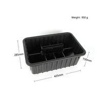 Organisateur d'outils en plastique noir AUTO TIGER, panier en plastique pour l'entretien automobile