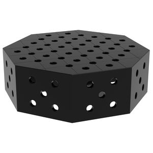 SteelMax OCT 0.6x0.6m GPPH octagonal <b>welding</b> <b>bench</b>, 15mm thick, 28mm holes, diagonal grid - Product Image 1