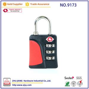 <span class=keywords><strong>Cadenas</strong></span> TSA9173 approuvé par la <span class=keywords><strong>TSA</strong></span>, léger, à blocage de couleur - Serrure en plastique antivol à 3 chiffres réinitialisable pour bagages de voyage - Product Image 2