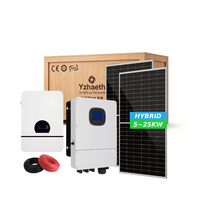 Kit de système d'énergie solaire hybride modulaire pour micro-réseau avec panneaux bifaciaux haute efficacité de 5 kW à 25 kW et gestion intelligente de la charge