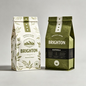 Custom Logo Sustainable <b>PLA</b> Coated Biodegradable Kraft Paper Bag Compostable Food Pouch for Tea Matcha Powder Packaging - Product Image 6