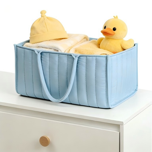 Cesta de Almacenamiento de Pañales Grande Personalizada, Bolsa de Transporte Acolchada para Pañales, Organizador de Guardería Portátil para Mamá y Bebé - Product Image 5