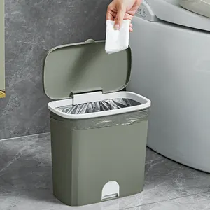 Plastic Wall Mounted Multifunctional Garbage Bin With Lid Garbage Bin Living Room Simple Kitchen Cabinet