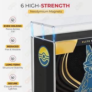 2 Cajas Protectoras Acrílicas con Tapa Deslizante, Protección UV, Apilables, Compatibles con TCG, 6mm de Grosor, Resistentes, Diseño de Dibujos Animados - Product Image 4
