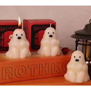 Halloween Home Decor Soy <b>Wax</b> <b>Candle</b> Wholesale Creative Ghost Shape Smokeless Fragrance Gift Box Advanced Atmosphere Aromatherapy - Product Image 2