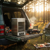 Four de comptoir JingXin avec cuisson hybride haut-bas, cuisine portable pour usage intérieur et extérieur