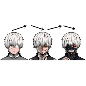 Pegatinas con 3 Diseños Cambiantes, Tokyo Ghoul Kaneki Kamishiro Rize, Anime, Pegatinas Lenticulares Holográficas 3D con Movimiento - Product Image 6