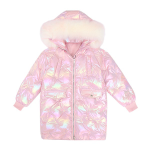 <span class=keywords><strong>Veste</strong></span> d'hiver pour filles à capuche en fourrure brillante violette, <span class=keywords><strong>14</strong></span> <span class=keywords><strong>ans</strong></span>, rembourrée en coton, coupe-vent, vêtements d'extérieur rembourrés - Product Image 1