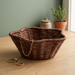 Eco Friendly Handmade DHT Handicraft <b>Rattan</b> Wicker <b>Storage</b> <b>Basket</b> Custom Color/Size/Shape Multifunction Design Kitchen - Product Image 2