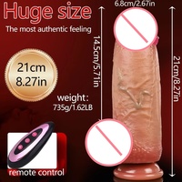 Dildo Vibrador Realista de Silicona para Masturbación Femenina, Juguete Sexual de Simulación