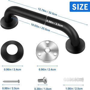 درابزين حمام حديث من الفولاذ المقاوم للصدأ لكبار السن، مضاد للانزلاق وسهل الاستخدام، يثبت على الحائط - Product Image 6