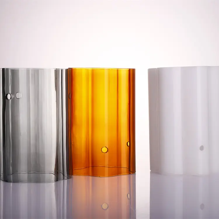 Borosilicato colorido 3.3 tubo de vidro flor de ameixa tubo de vidro estriado