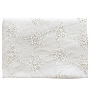 Tessuto di puro cotone, ricamo a filo tridimensionale bianco, vestito, camicia, abbigliamento, tovaglia, tessuto decorativo fatto a mano - Product Image 6