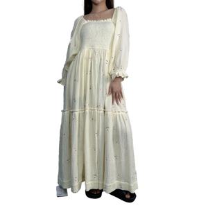 Robe de jardin décontractée élégante et ajustée pour femme, personnalisable, magnifique vêtement ample avec tissu tissé à motif écologique - Product Image 3