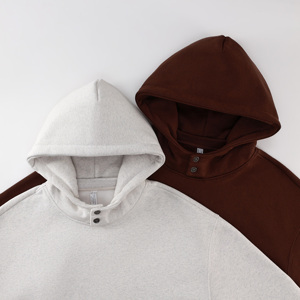 Sudadera con Capucha al por Mayor de 450 Gramos para Hombre, 80% Algodón, 20% Poliéster, Diseño Holgado sin Cordón, Cuello con Capucha - Product Image 4
