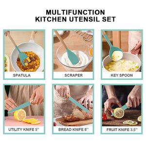 Kaimi Ali Baba Express Compras en Línea al por Mayor Juego de Utensilios de Cocina de Silicona con Mango de Madera Ligero de 19 Piezas - Product Image 4