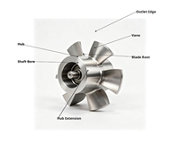 Turbine de pompe marine en acier inoxydable moulée par gravité SS316L Duplex 2205 pour eau de mer navale