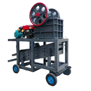 Tragbarer mobiler Backen brecher mit Rädern und Motorgetriebe-SPS für hoch effiziente Steinbrech ung Max.10t/h Kapazität - Product Image 4