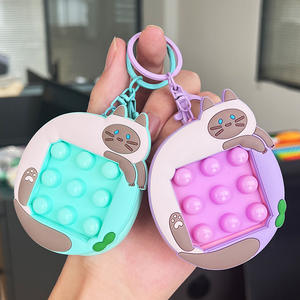 2024ใหม่ของเล่นบรรเทาความเครียดพวงกุญแจการ์ตูนแมวน่ารักกระเป๋าเป้สะพายหลังของนักเรียนประถมสีลูกกวาดจี้ตกแต่ง - Product Image 1