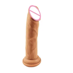 9 inch adult toy novelty sexy toy silicone no ball dildo with strong suction base