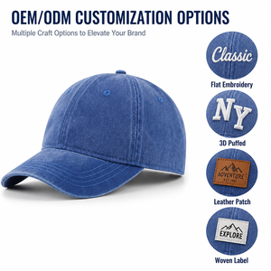 Casquette de baseball oversize <span class=keywords><strong>XXL</strong></span> 68 cm avec calotte profonde en sergé de coton, logo personnalisé – Unisexe toutes saisons - Product Image 4
