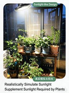 Lámpara <span class=keywords><strong>LED</strong></span> <span class=keywords><strong>de</strong></span> Espectro Completo <span class=keywords><strong>de</strong></span> Aluminio para <span class=keywords><strong>Cultivo</strong></span> <span class=keywords><strong>de</strong></span> Orquídeas y Plantas Verdes en Interiores con Clasificación IP54 - Product Image 4