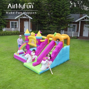 Airmyfun đầy màu sắc Oxford vải chất lượng cao đôi trượt Inflatable lâu đài trẻ em của nhà bị trả lại cho bán - Product Image 4