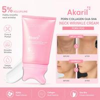 Akaril 90g PDRN Collagène Crème Anti-rides Cou et Décolleté Gua Sha 5% Volufiline Raffermissante Lissante Élastifiante Testée Dermatologiquement