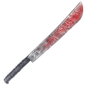 BEST <b>for</b> Halloween Bloody Machete Plastic Horror <b>Prop</b> Cosplay Stage Accessory Costume <b>Party</b> Decoration Battery Powered Indoor - Product Image 1