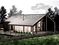 Maison préfabriquée en A-frame, maison d'été, module extérieur, conception 2 chambres, bâtiment préfabriqué et modulaire, hôtel de jardin de luxe