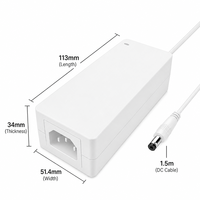 Adaptateur secteur de type bureau 65W Série 12V 3A 3.5A 4A 5A/15V 4A pour appareils électroménagers avec certifications UL/CE/GS/UKCA/SAA/BIS/KC/PSE/CCC
