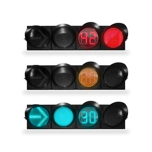 Semáforo LED de 300 mm (12 pulgadas) con Bola Completa R <span class=keywords><strong>Y</strong></span> <span class=keywords><strong>G</strong></span>, Flecha Verde a la Derecha <span class=keywords><strong>y</strong></span> Cuenta Regresiva de 2 Dígitos Rojo <span class=keywords><strong>y</strong></span> Verde, con Lente Transparente - Product Image 1