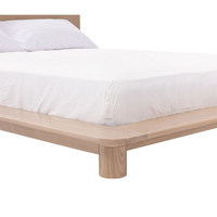 Lit Tatami en Bois Massif, Bois de Frêne, Profil Bas, Style Nordique Japonais Minimaliste, Lit Double 1,8 m, Chambre Principale, Lit en Noyer Noir
