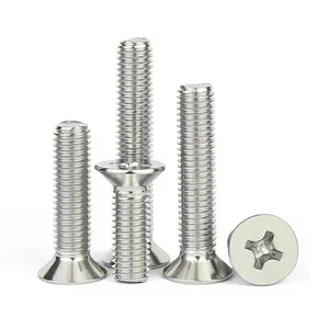 Super duplex Stainless Steel A325 A286 2205 2507 904L DIN 965 Cross Recessed Countersunk Head Screws