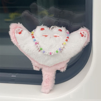 Porte-clés peluche personnalisé OEM petite chauve-souris peluche souple