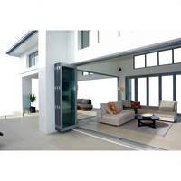 Porte patio pliante accordéon GONHO moderne en aluminium avec cadre en fibre de verre, grande vue, pour balcon, usage domestique, isolée thermiquement, conforme NFRC