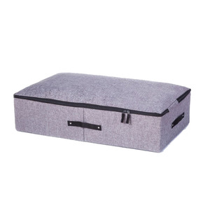 Under Bed Storage Bag, Washable Under-bed Storage Organizer Bag With Lids For Blankets Cloth Shoes, Gray