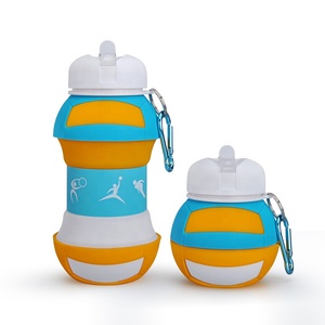 Bouteille d'eau pliable en silicone très vendue avec couvercle pour les sports de plein air tels que le volley-ball et la course à pied, revêtement anti-corrosion - Product Image 4
