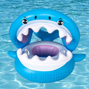 <span class=keywords><strong>Flotador</strong></span> de tiburón de buena calidad al por mayor para bebés, anillo de natación para niños, <span class=keywords><strong>flotador</strong></span> de piscina para bebés con parasol - Product Image 4