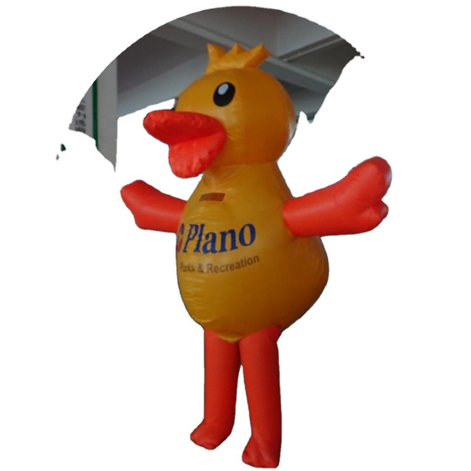 Plastic Inflatable Chicken Waterproof PVC Inflatable Cartoon Chicken Balloon 6-8ft with Electric ...